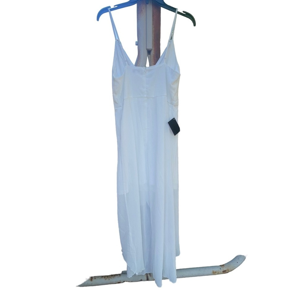 Chic White High Low Dress - Picture 2 of 8